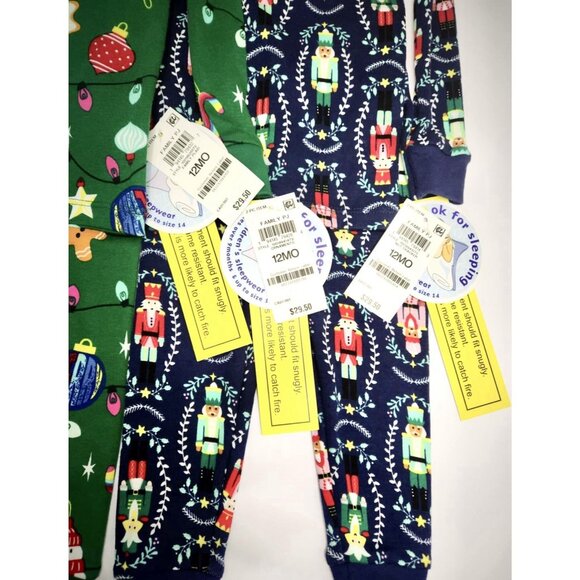 Holiday Lane Macys Baby Christmas Pajamas 12M Set of 3 With 3 Styles - Picture 5 of 6